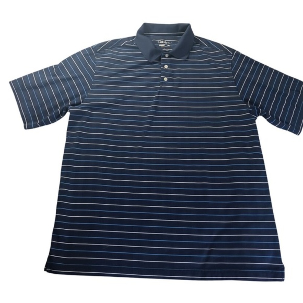 Walter Hagen Golf Polo Shirt L Striped Performance Hydro-Dri Men's Activewear‎